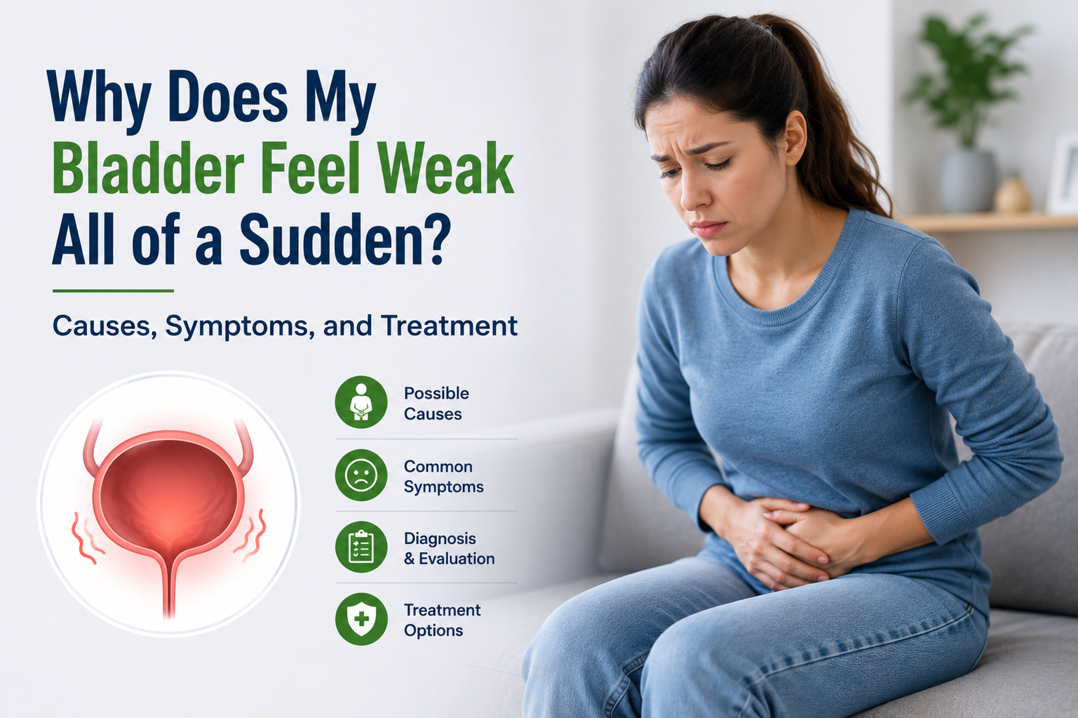 Why Does My Bladder Feel Weak All of a Sudden? Causes, Symptoms, and Treatment