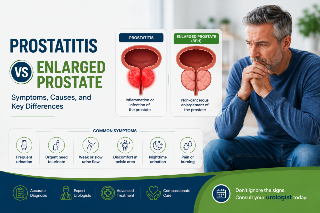 Prostatitis vs Enlarged Prostate: Symptoms, Causes, and Key Differences
